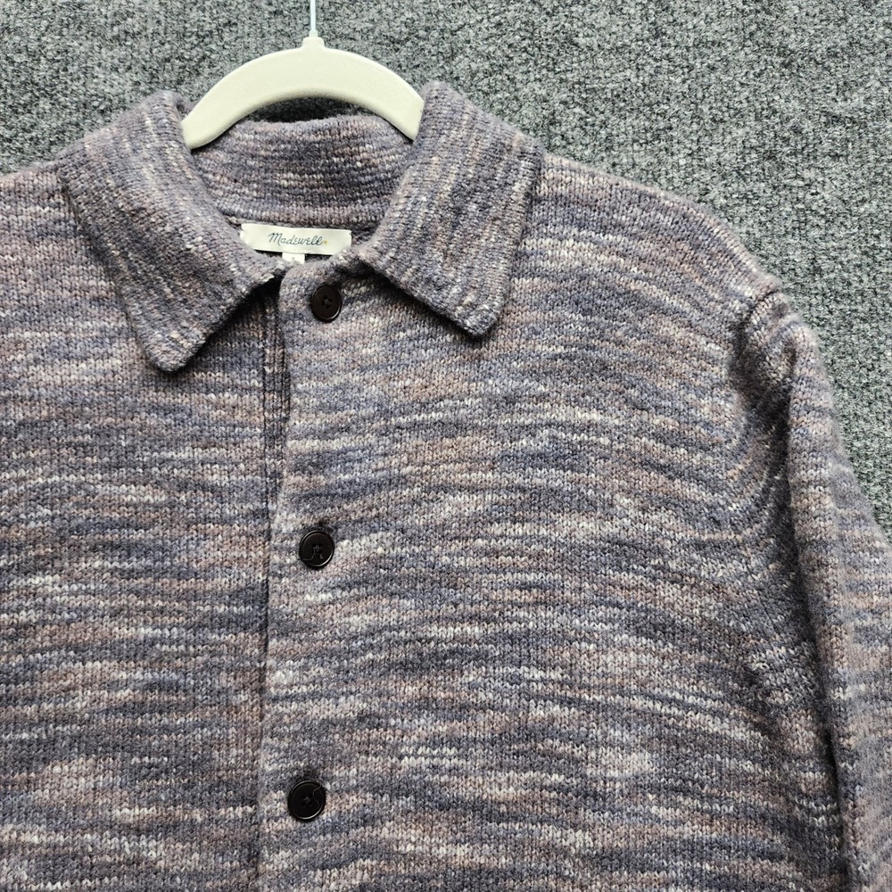 NWT Madewell Wool Blend Sweater Jacket Shirt Coat Button Front Collared Size S